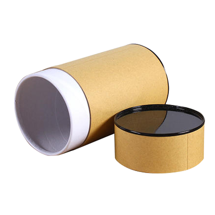Cardboard Tube Can with Metal Lid